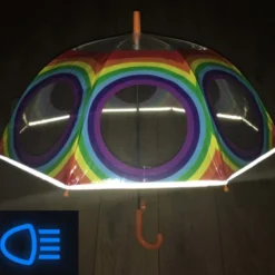 Parapluie enfant transparent arc en ciel