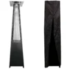 Parasol chauffant gaz stockholm 13kw acier noir + housse de protection