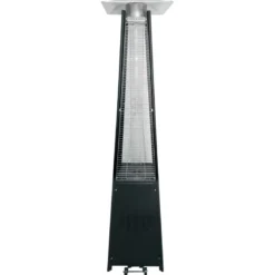 Parasol chauffant gaz stockholm 13kw acier noir + housse de protection