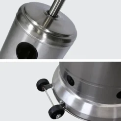 Parasol chauffant oslo chauffage d'extérieur gaz acier inox + housse