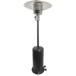 Parasol chauffant oslo - chauffage d'extérieur gaz - acier noir