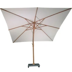 Parasol déporté écrue 3x3 m poseidon