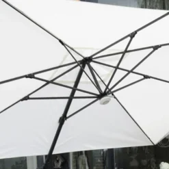 Parasol déporté écrue 4x3 m poseidon