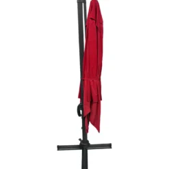 Parasol déporté molokai carré 3x3m rouge + housse