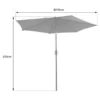 Parasol droit hapuna rond 2,70m de diamètre beige