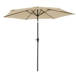 Parasol droit hapuna rond 2,70m de diamètre beige