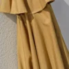 Parasol à manivelle en aluminium et toile - jaune moutarde