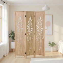 Paravent naturel design 3 panneaux