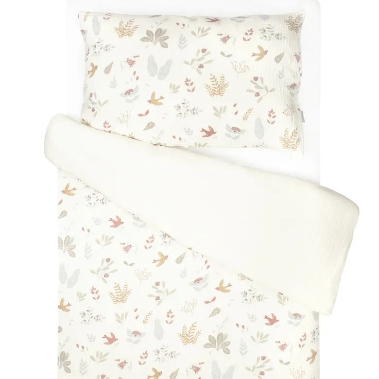 Parure de lit gaze coton réversible
