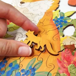 Paulette et sacha puzzle en bois renard