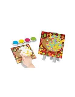 Peinture au doigt animaux colorés