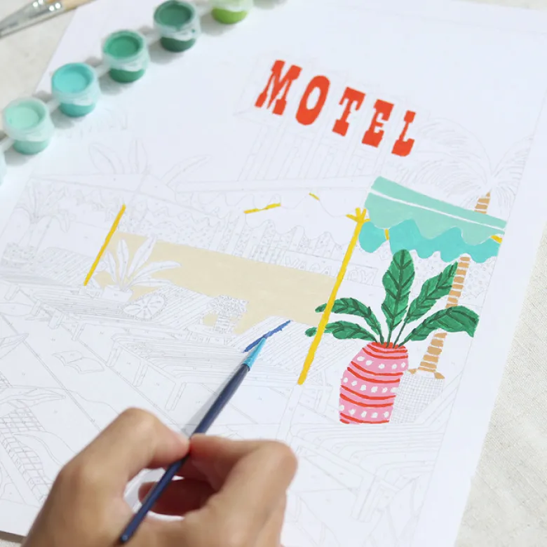 Peinture au numéro The Motel Pool