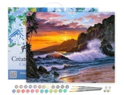 Peinture par numéro falaise et vagues