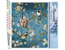 Peinture par numéro fleurs et oiseaux