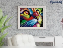 Peinture par numéro félin pop art