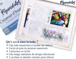 Peinture par numéro félin pop art