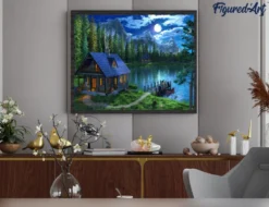 Peinture par numéro lac nocturne