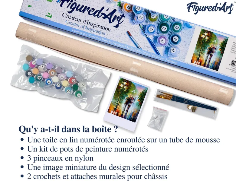 Peinture par numéro pluie romantique