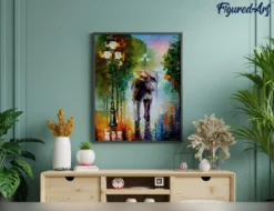 Peinture par numéro pluie romantique