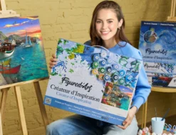 Peinture par numéro port fleuri