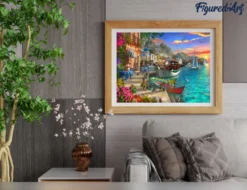 Peinture par numéro port fleuri