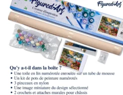 Peinture par numéro sous les cocotiers