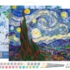 Peinture par numéro van gogh nuit .