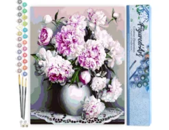Peinture par numéro vase de pivoines