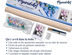 Peinture par numéro vase de pivoines