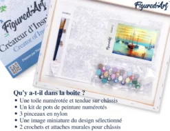 Peinture par numéro voiliers au port