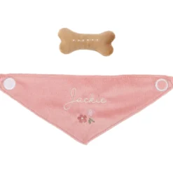 Peluche chien avec sac de transport jackie