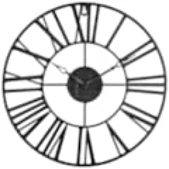Pendule en métal vintage - diam. 36 cm -