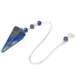 Pendule hexagonal lapis lazulli fleur