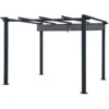 Pergola autoportante 3 × 3m cassis grise - structure aluminium