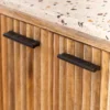 Petit buffet en bois et terrazzo
