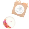 Petite bougie fleurs séchées chance