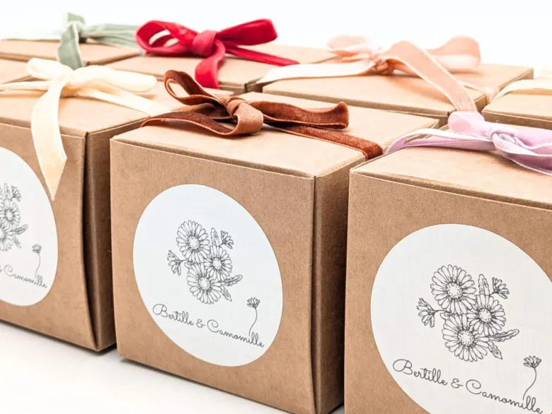 Petite bougie fleurs séchées chance