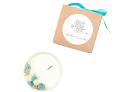 Petite bougie fleurs séchées polynésie