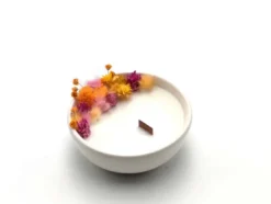 Petite bougie fleurs séchées toscane