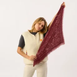Petit foulard en laine alice bordeaux Bordeaux