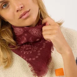 Petit foulard en laine alice bordeaux Bordeaux