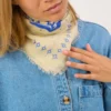 Petit foulard en laine alice ivoire Ivoire