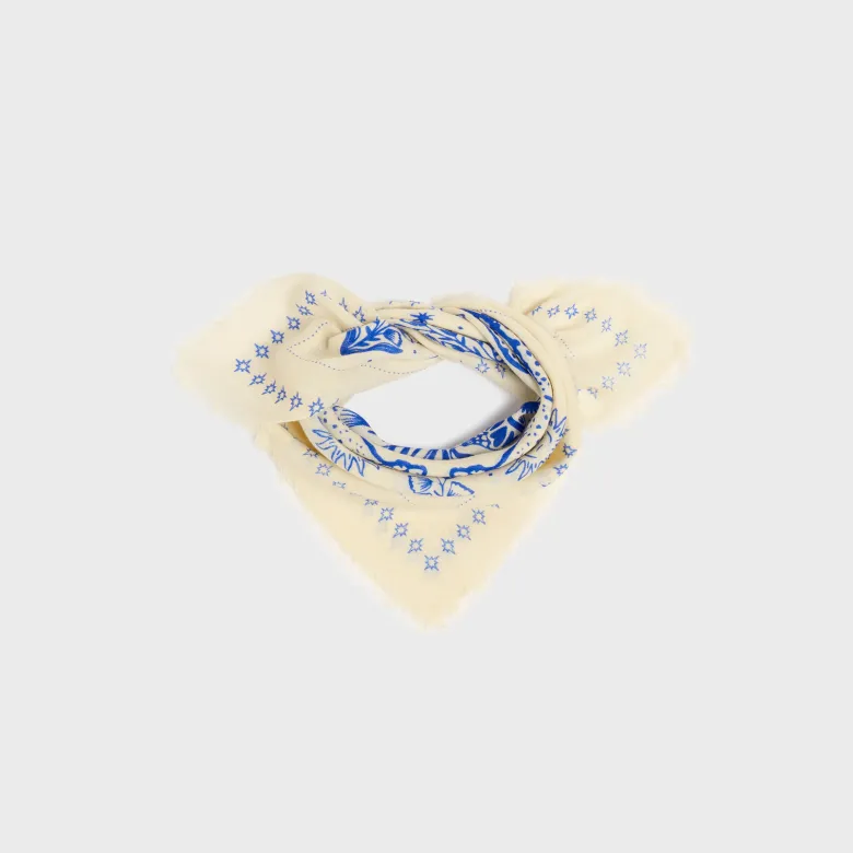 Petit foulard en laine alice ivoire Ivoire