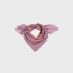 Petit foulard en laine sacha mauve Violet