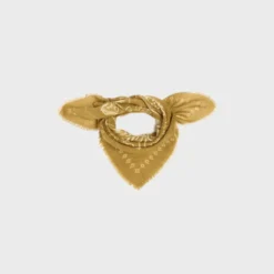 Petit foulard en laine sacha rouge Jaune