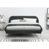 Phoenix lit 140 x 190 cm en velours et laiton gris