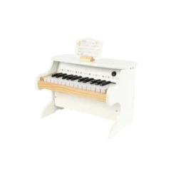 Piano en bois blanc enfant