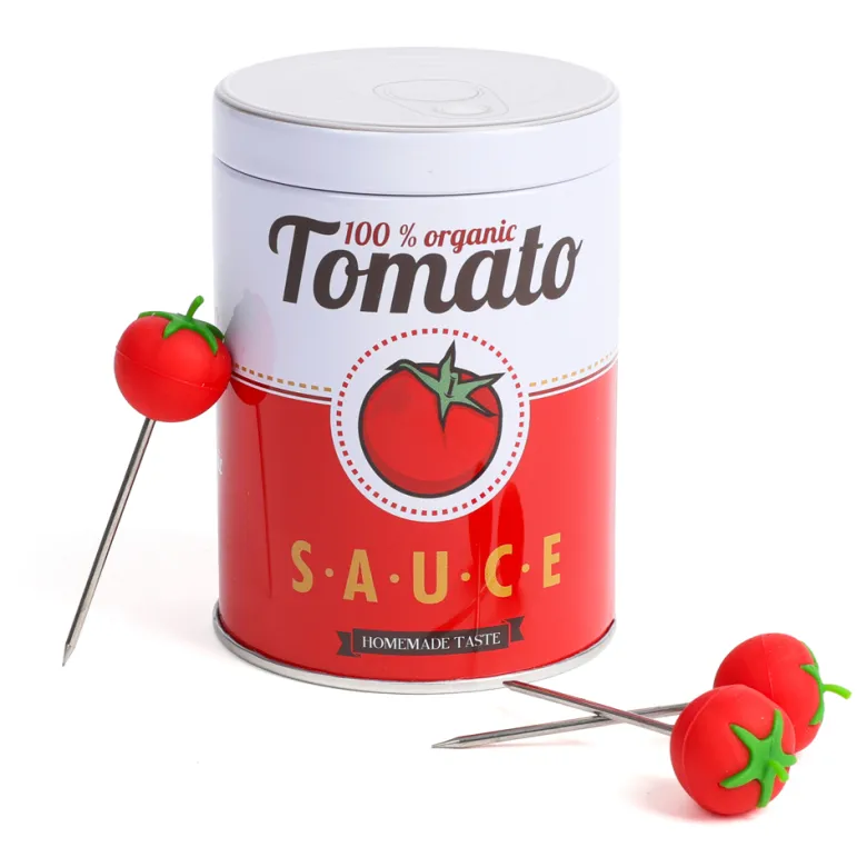 Pics apéritif tomates cerises et leur boîte Pop Art