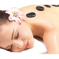 64 pierres de massage en basalte