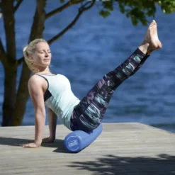 Pilates roller pro sissel 100 cm - bleu